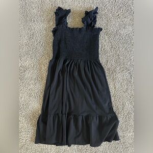 Women’s Black Ruffle Strap Sundress